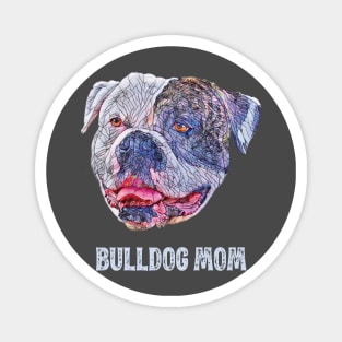 Bulldog Mom - American Bulldog Mom Design Magnet